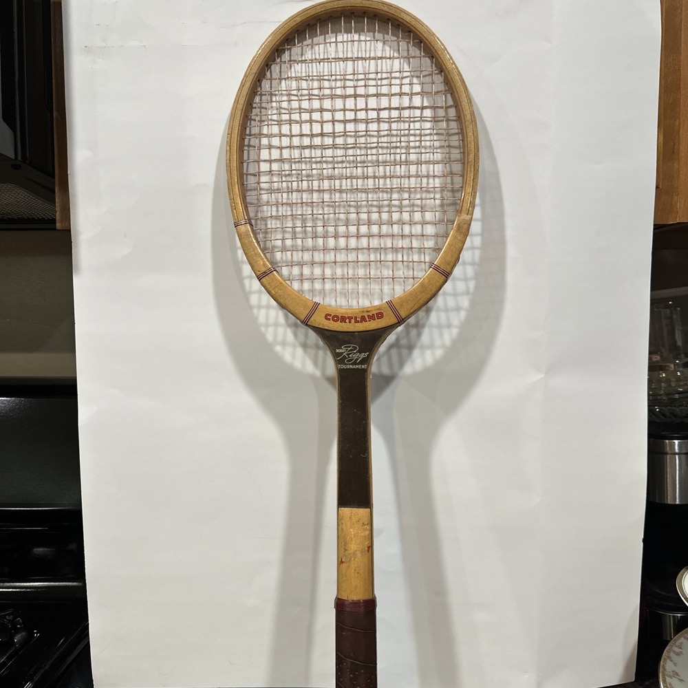 Vtg Wilson Wooden Tennis Racket Bobby Riggs Famous Player Series Wood Racquet